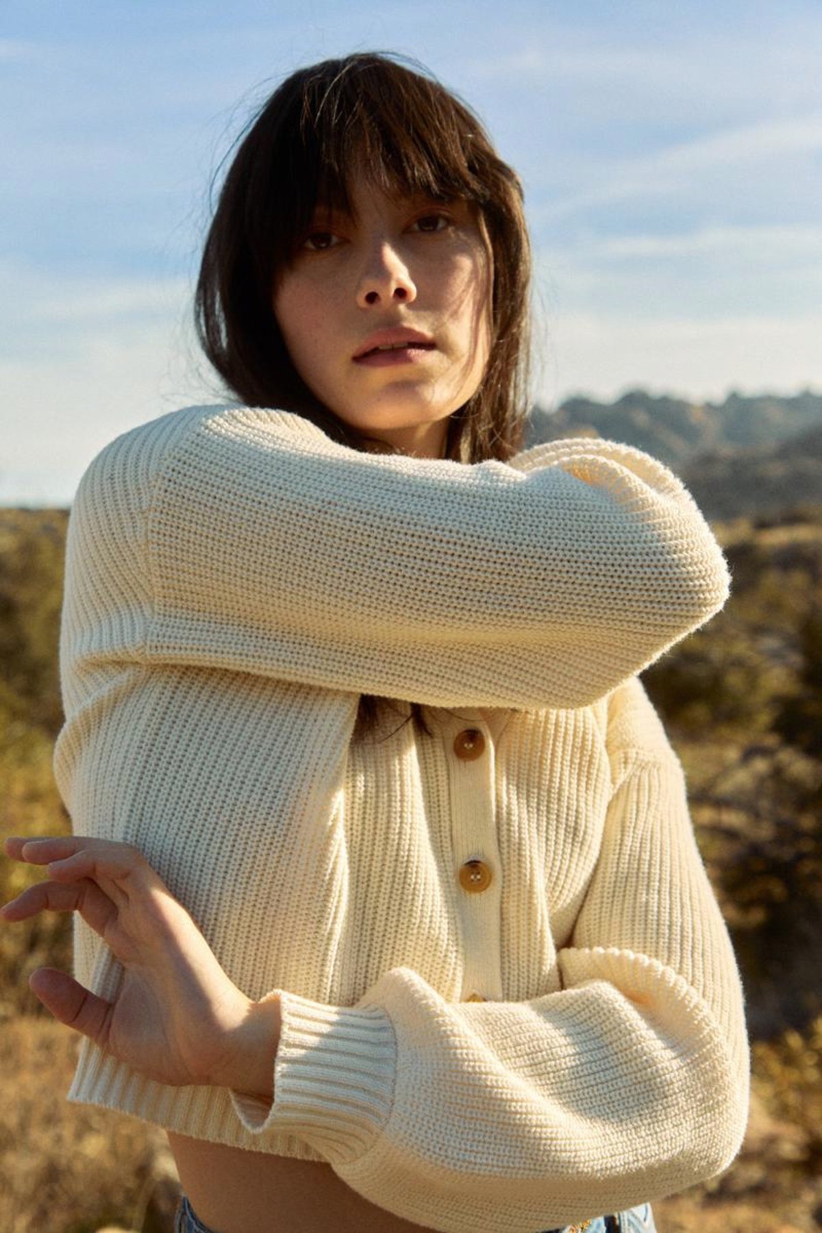 Brixton Barrio Cardigan - Dove  - Image 7 of 14