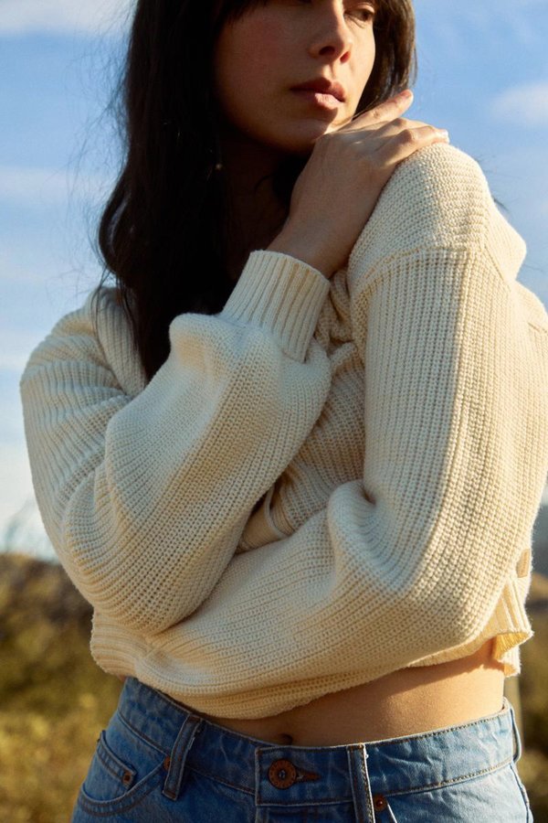 Brixton Barrio Cardigan - Dove 