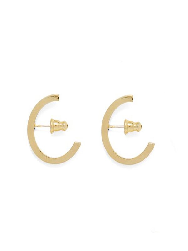 LADY GREY JEWELRY Oval Huggie Earrings LADY GREY JEWELRY Oval Huggie Earrings