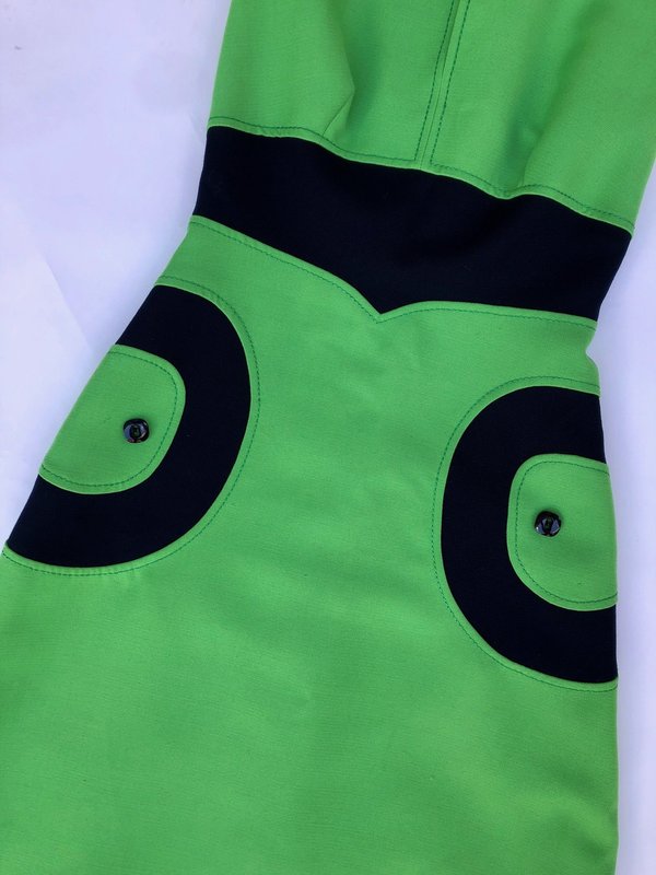 VINTAGE MOD 60’S DRESS - GREEN/NAVY VINTAGE MOD 60’S DRESS - GREEN/NAVY