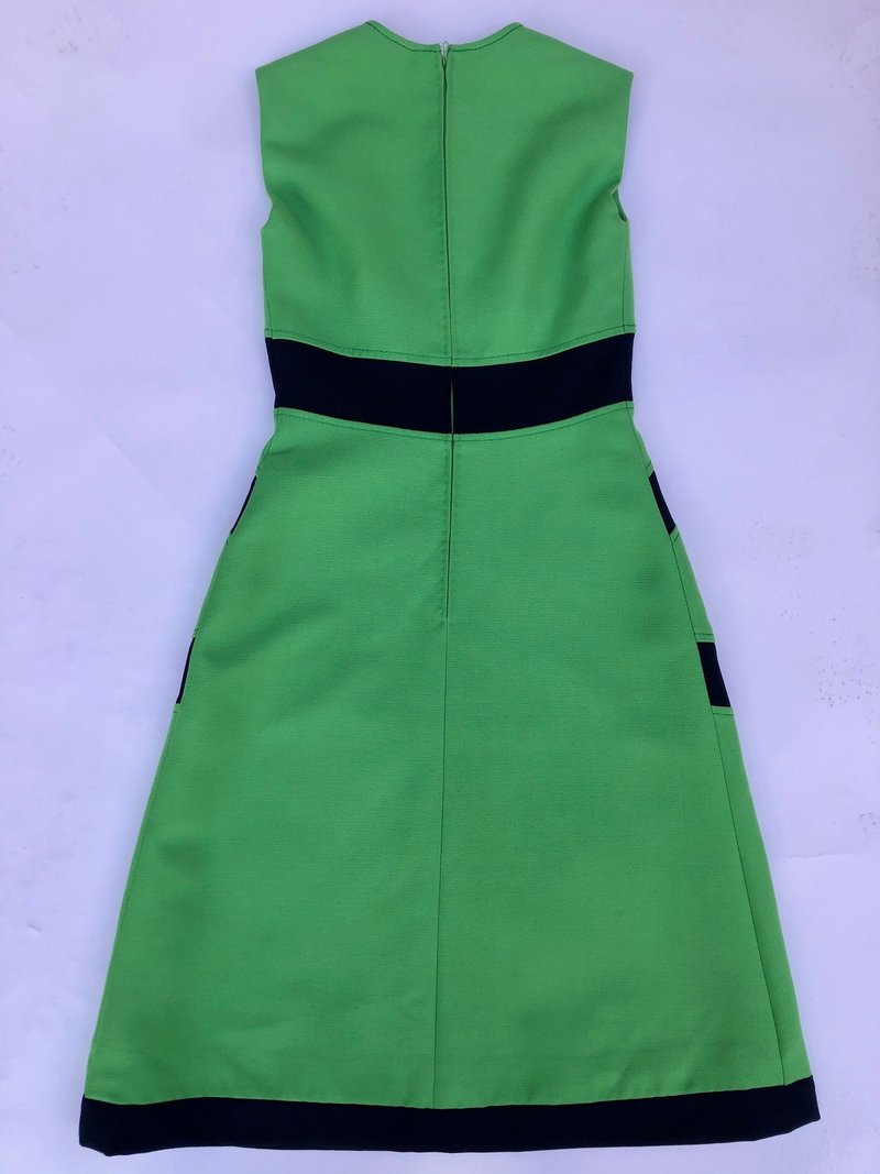 emerald green convertible dress Guido Ruggeri Italian Green Wool Short Sleeve 1960s Vintage Dress – Modig main image 1