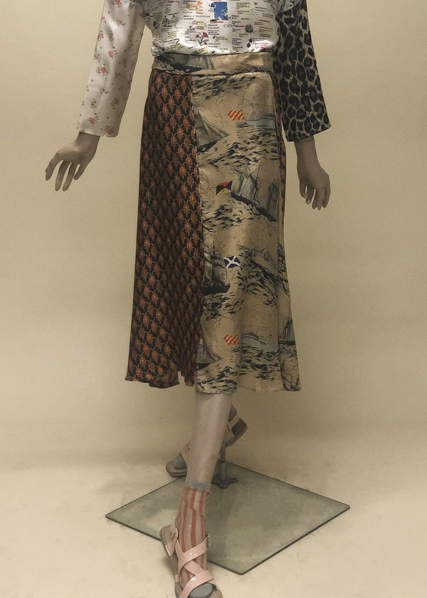 La Prestic Ouiston Parapluie Mix Skirt - Multi La Prestic Ouiston Parapluie Mix Skirt - Multi