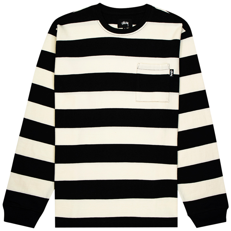Stussy Stüssy classic stripe ls crew - Black | Garmentory