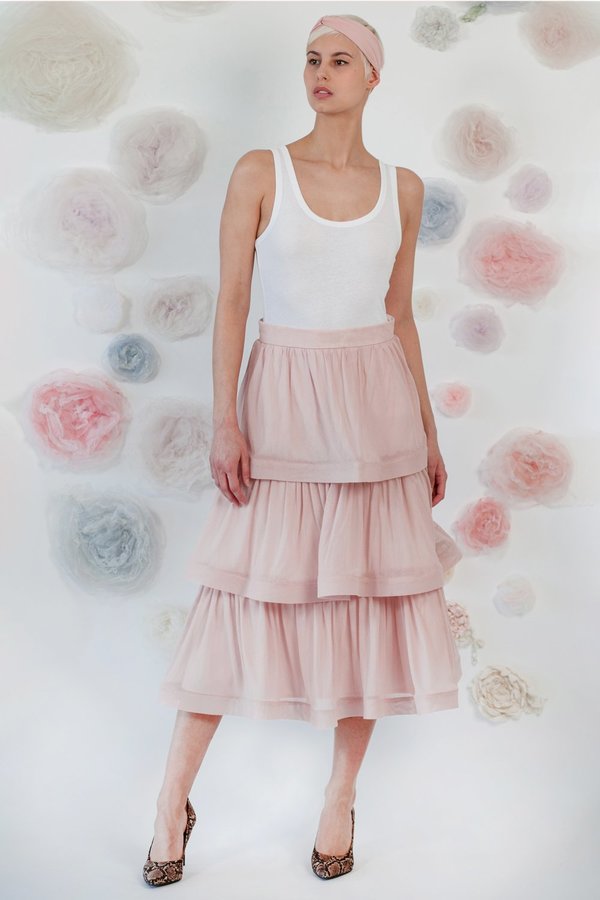 1014Lex. COTTON TULLE SKIRT - ADOBE ROSE 1014Lex. COTTON TULLE SKIRT - ADOBE ROSE