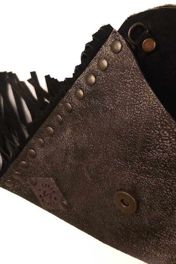 SHEEP & WOLVES HANDCRAFTED FANCY LEATHER ASYMMETRIC ENVELOPE SHEEP & WOLVES HANDCRAFTED FANCY LEATHER ASYMMETRIC ENVELOPE