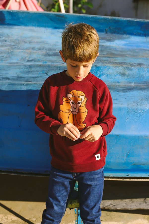 Kids ARTEMIS & APOLLON LION SWEATSHIRT - BORDEAUX Kids ARTEMIS & APOLLON LION SWEATSHIRT - BORDEAUX