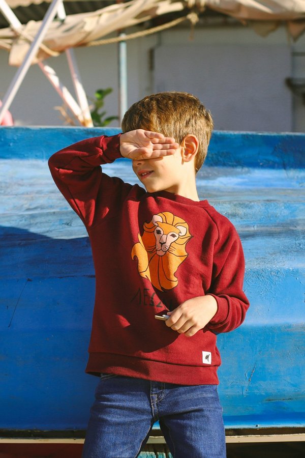 Kids ARTEMIS & APOLLON LION SWEATSHIRT - BORDEAUX Kids ARTEMIS & APOLLON LION SWEATSHIRT - BORDEAUX
