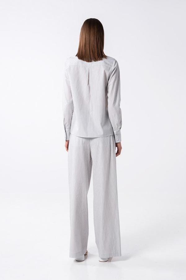 AISHA DIRI MAO STRIPPED SHIRT - Grey/white AISHA DIRI MAO STRIPPED SHIRT - Grey/white