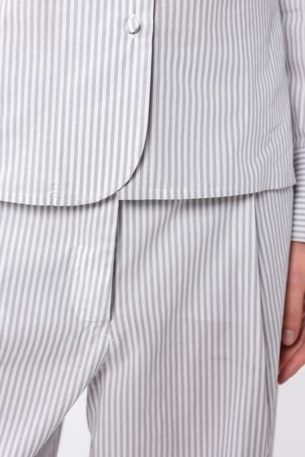 AISHA DIRI MAO STRIPPED SHIRT - Grey/white AISHA DIRI MAO STRIPPED SHIRT - Grey/white