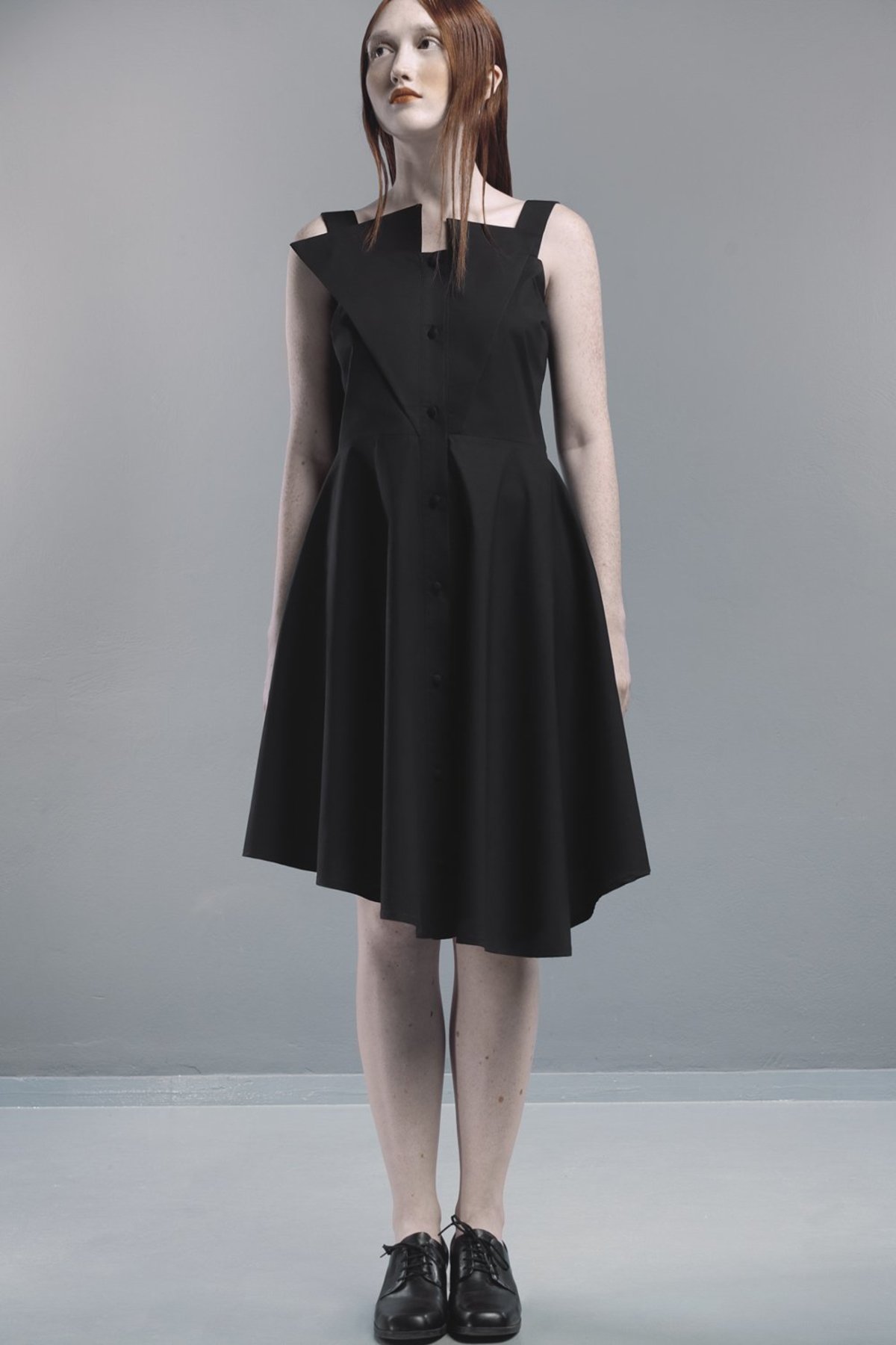sachin and babi light blue dress ESTIKE ORIGAMI DRESS - Black