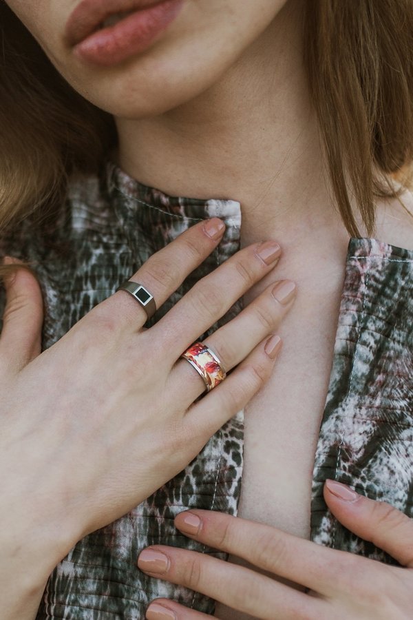 ICEBOW DESIGNS SAND DUNE WIDE RING - RAINBOW ICEBOW DESIGNS SAND DUNE WIDE RING - RAINBOW