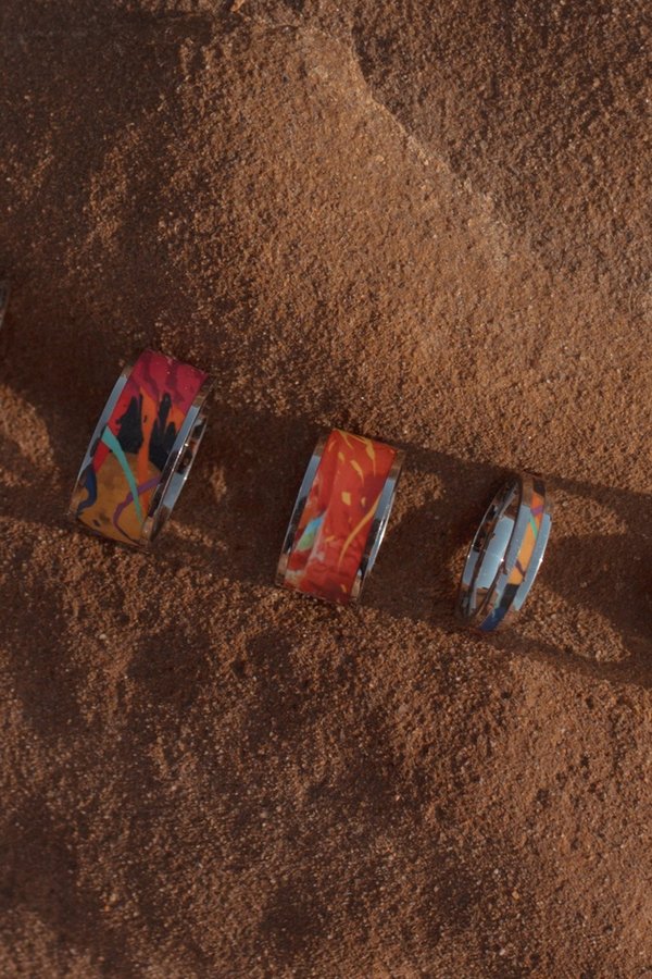 ICEBOW DESIGNS SAND DUNE WIDE RING - RAINBOW ICEBOW DESIGNS SAND DUNE WIDE RING - RAINBOW