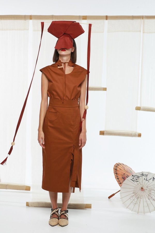 2WO+1NE=2 SKIRT - TERRACOTTA 2WO+1NE=2 SKIRT - TERRACOTTA