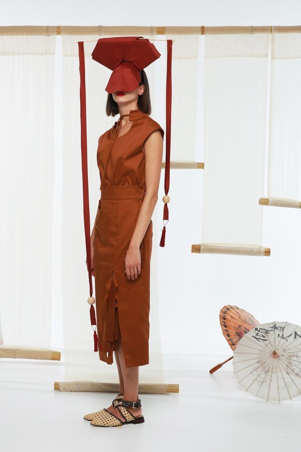 2WO+1NE=2 SKIRT - TERRACOTTA 2WO+1NE=2 SKIRT - TERRACOTTA