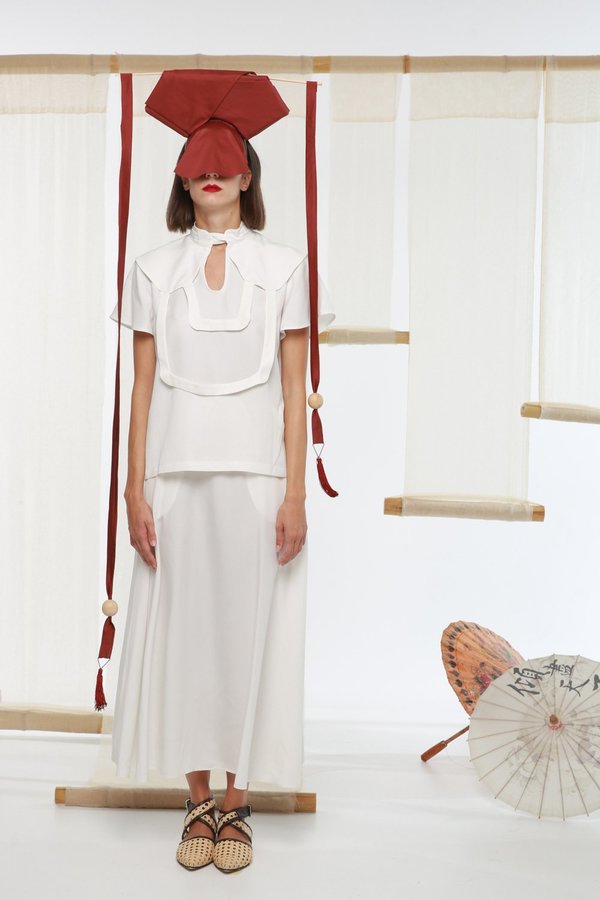 2WO+1NE=2 BLOUSE - IVORY 2WO+1NE=2 BLOUSE - IVORY