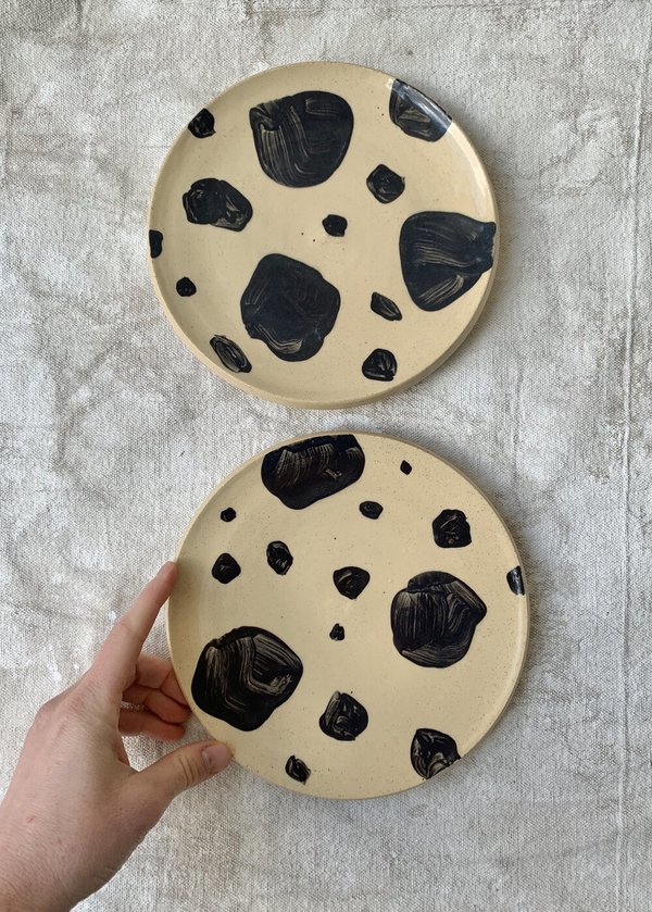 Cuttalossa & Co. Stoneware Salad Plate - Brush Spot Cuttalossa & Co. Stoneware Salad Plate - Brush Spot