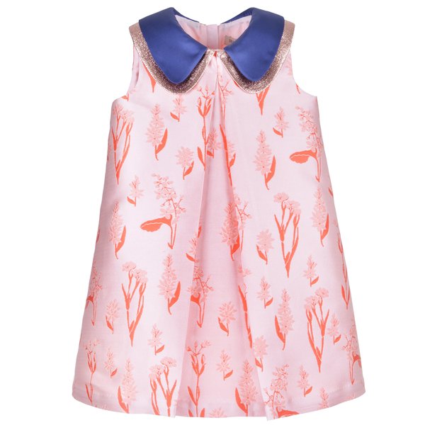 kids hucklebones double collar shift dress - rose/coral kids hucklebones double collar shift dress - rose/coral