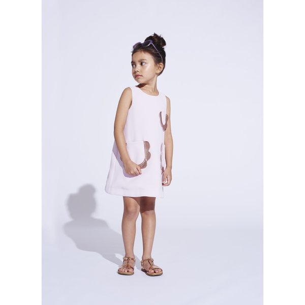 kids hucklebones petal pocket shift dress - lilac/rose gold kids hucklebones petal pocket shift dress - lilac/rose gold