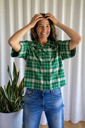 MM6 Maison Margiela Shirt - Green Check | Garmentory