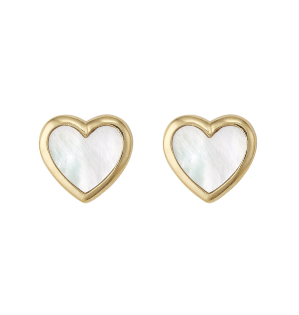 Asha Heart Studs - 14k vermeil Asha Heart Studs - 14k vermeil