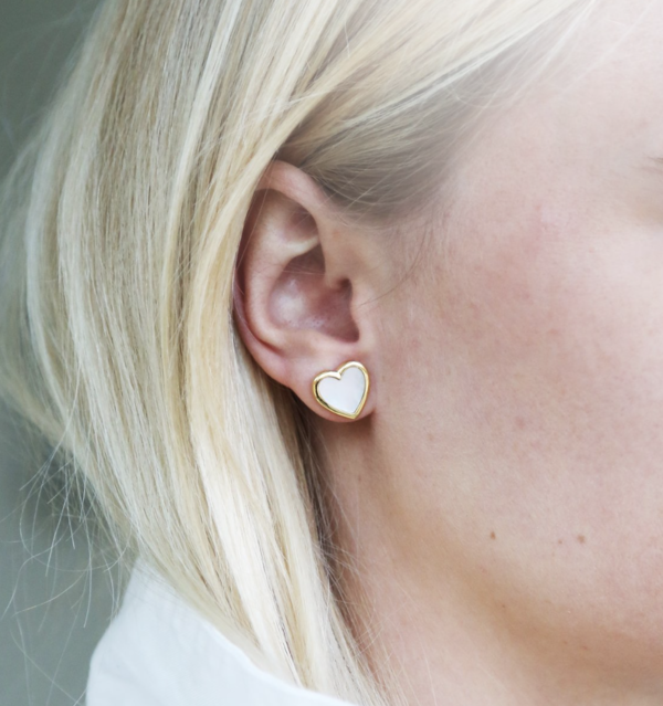 Asha Heart Studs - 14k vermeil Asha Heart Studs - 14k vermeil