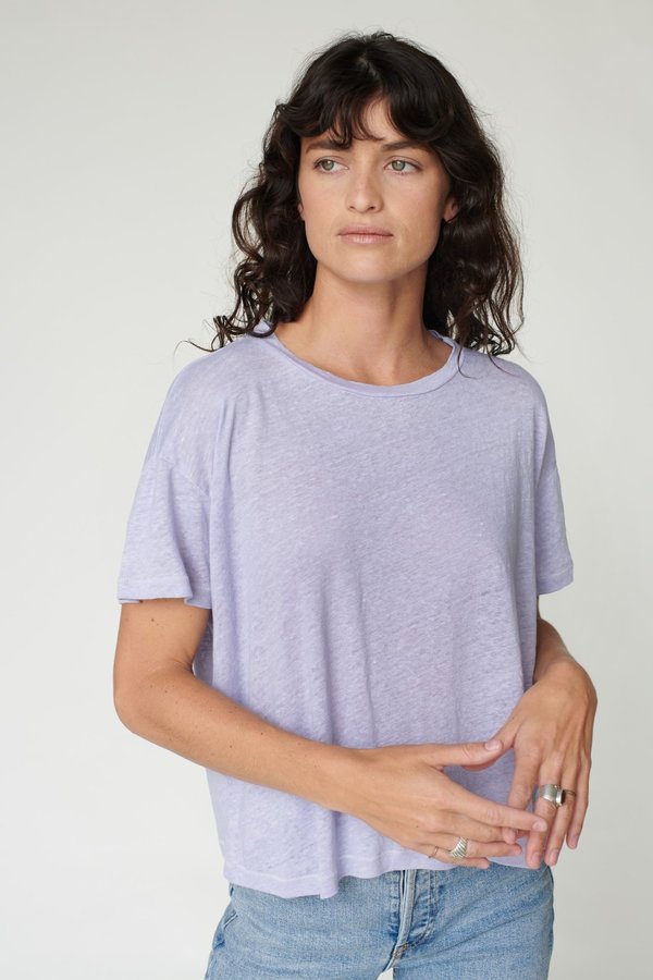 Stateside Linen Jersey Tee - Lilac Stateside Linen Jersey Tee - Lilac