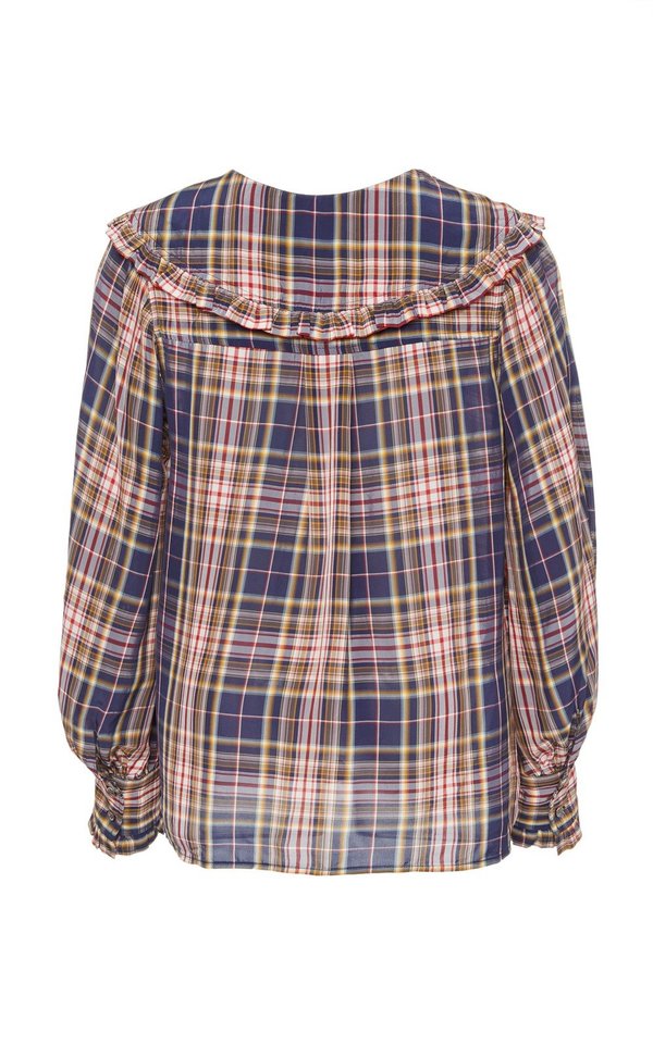 Sea NY Rooney Ruffle Blouse - blue/red Sea NY Rooney Ruffle Blouse - blue/red