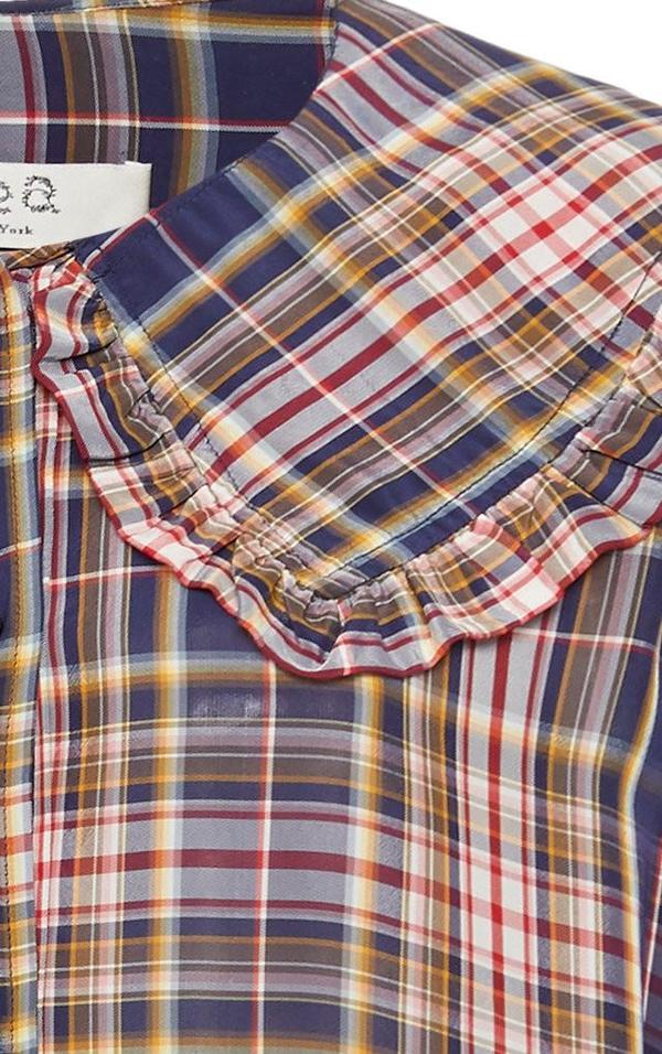 Sea NY Rooney Ruffle Blouse - blue/red Sea NY Rooney Ruffle Blouse - blue/red