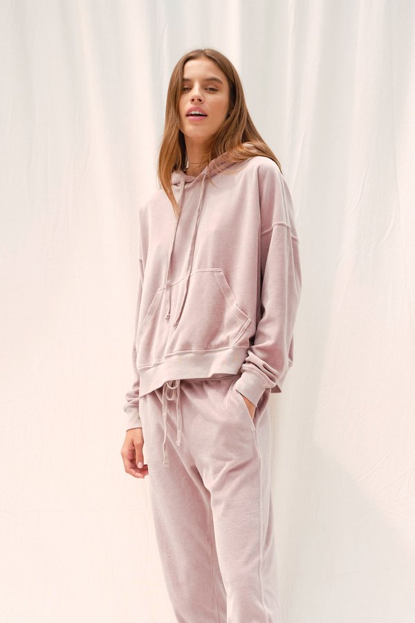 amo denim Velour Hoodie - fawn amo denim Velour Hoodie - fawn
