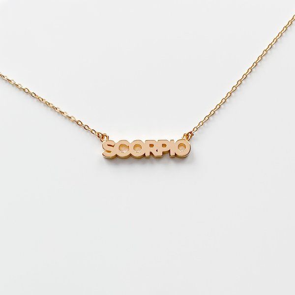 Thatch Zodiac Script Necklace Thatch Zodiac Script Necklace