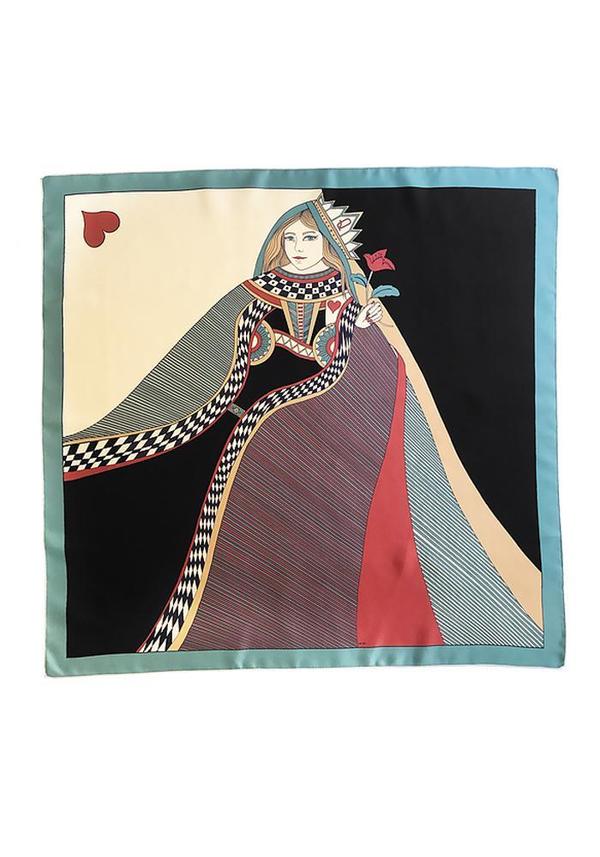 Annee Queen of Hearts Silk Scarf Annee Queen of Hearts Silk Scarf