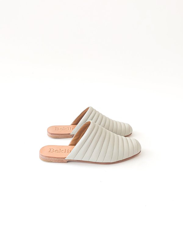 Beklina Ribbed Flat - Soft Grey Beklina Ribbed Flat - Soft Grey