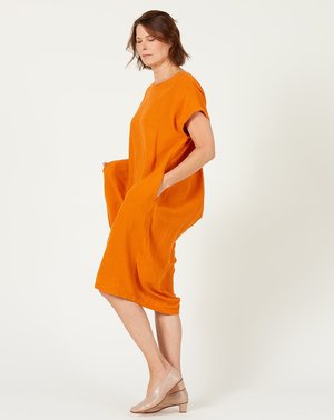 Black Crane Pleated Cocoon Dress Black Crane Pleated Cocoon Dress