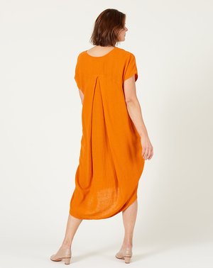 Black Crane Pleated Cocoon Dress Black Crane Pleated Cocoon Dress