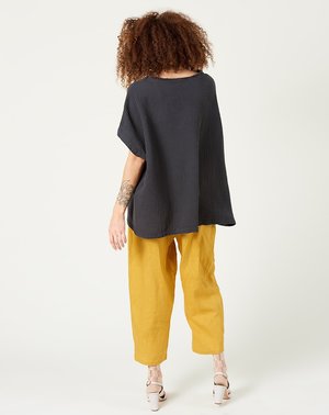 Black Crane Double Gauze Top Black Crane Double Gauze Top