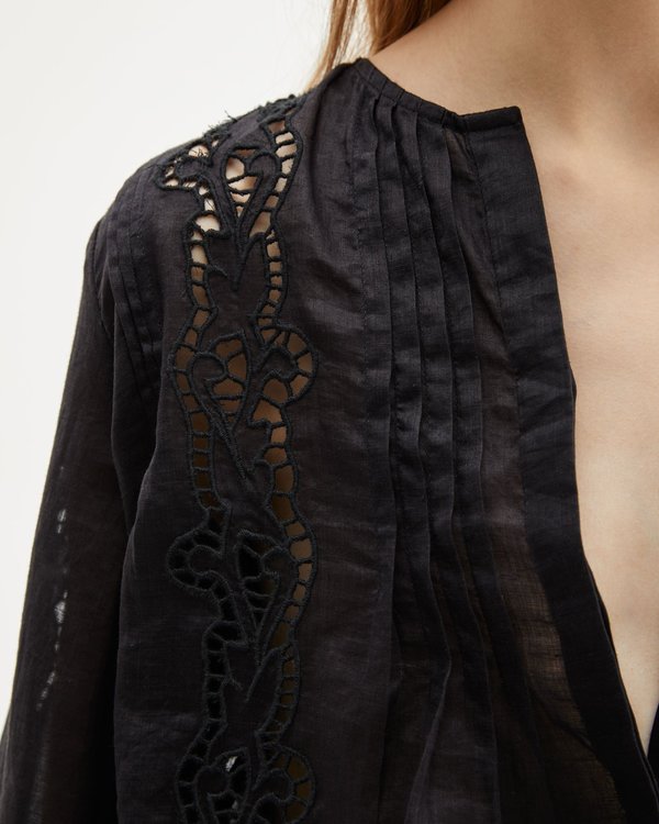 Nili Lotan Fional Top - Black Nili Lotan Fional Top - Black