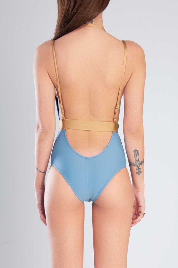 KARAKUSI ETHEREAL SWIMSUIT - BLUE KARAKUSI ETHEREAL SWIMSUIT - BLUE