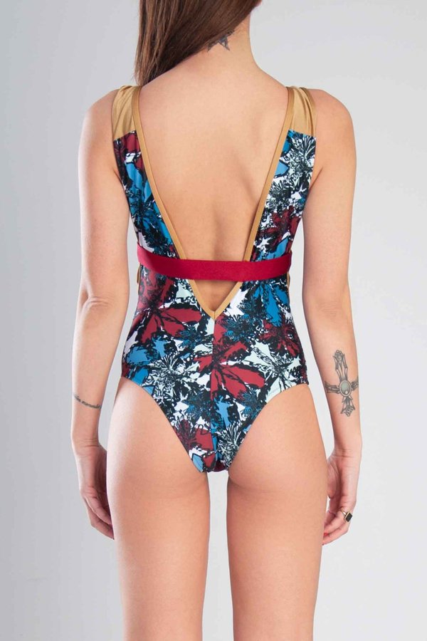 KARAKUSI RHOMBUS SWIMSUIT - FLOWER PRINT KARAKUSI RHOMBUS SWIMSUIT - FLOWER PRINT