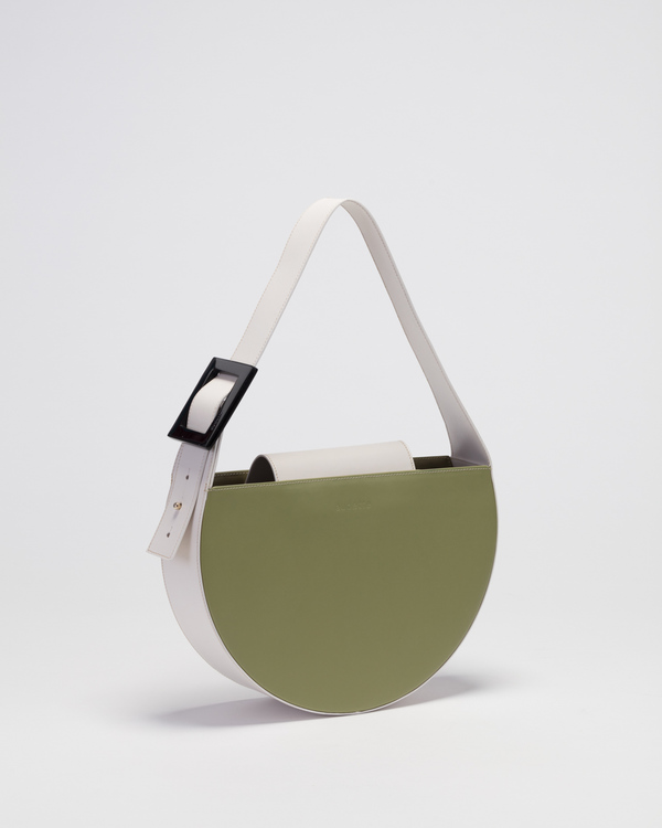 Audette Oval Bag - Olive/Cream Audette Oval Bag - Olive/Cream