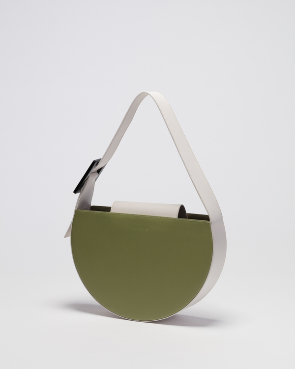 Audette Oval Bag - Olive/Cream Audette Oval Bag - Olive/Cream