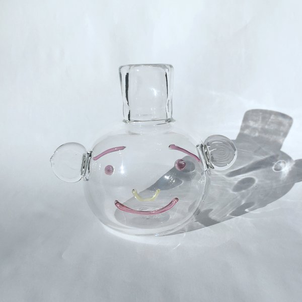 TAK TAK Clear Bubble Face Vase TAK TAK Clear Bubble Face Vase