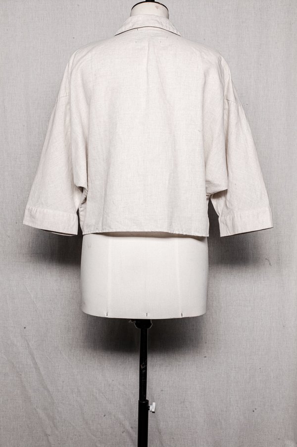 Berenik BLOUSE SHORT in linen - natural white Berenik BLOUSE SHORT in linen - natural white