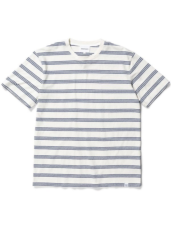 Norse Projects Johannes Stripe T Shirt - Twilight Blue Norse Projects Johannes Stripe T Shirt - Twilight Blue