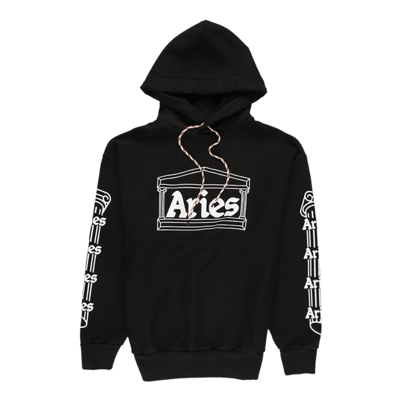 Aries Arise Temple Hoodie Black Garmentory