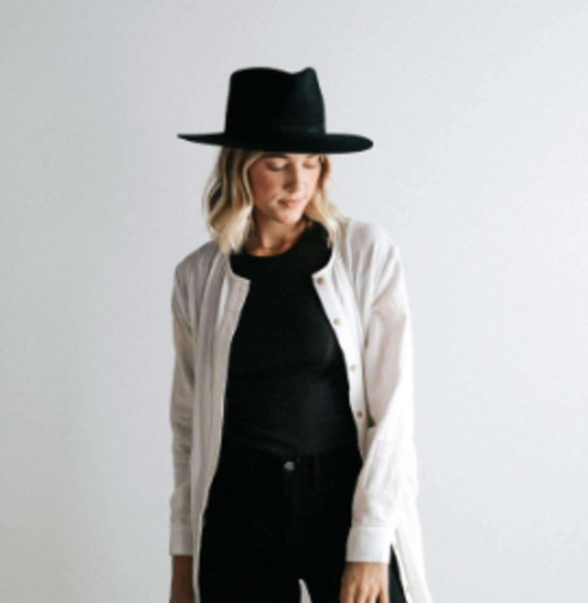 Gigi Pip MILLER FEDORA - BLACK WITH BLACK BAND Miller Fedora - Black with Brown Band – Ulla-La Boutique main image 2