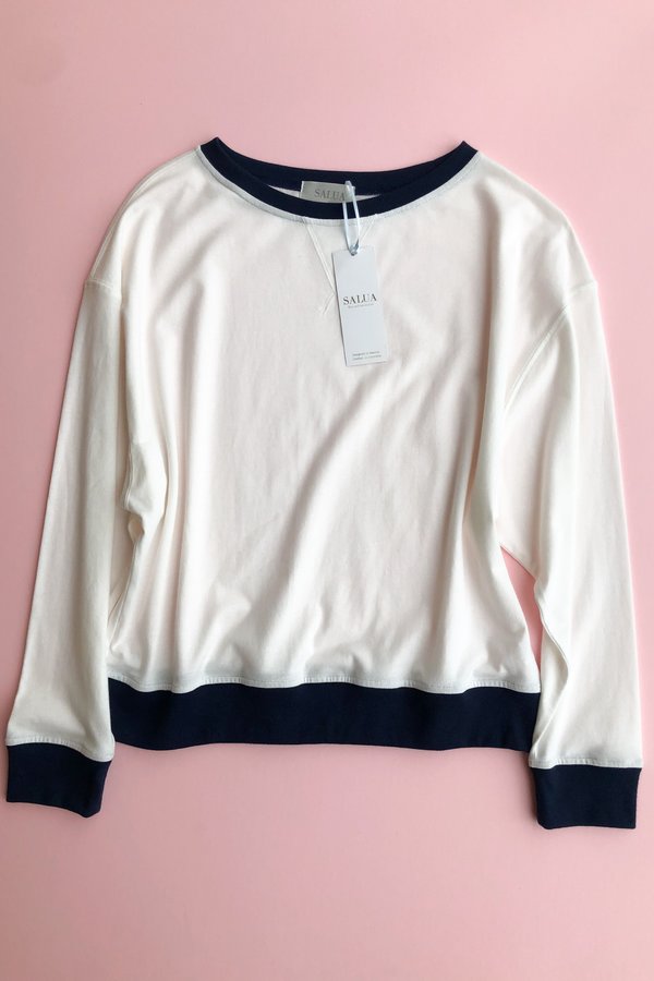 Salua Atelier Lingerie Color Blocked Ribbed Pullover Salua Atelier Lingerie Color Blocked Ribbed Pullover