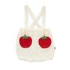 Oeuf Tomato Pocket Shorts in White/Tomato - Thumbnail 1