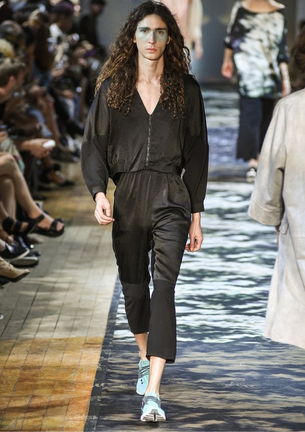 Berenik V COLLAR JACKET - black shiny/matt