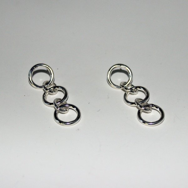 Body Double Chained Earrings - sterling silver Body Double Chained Earrings - sterling silver