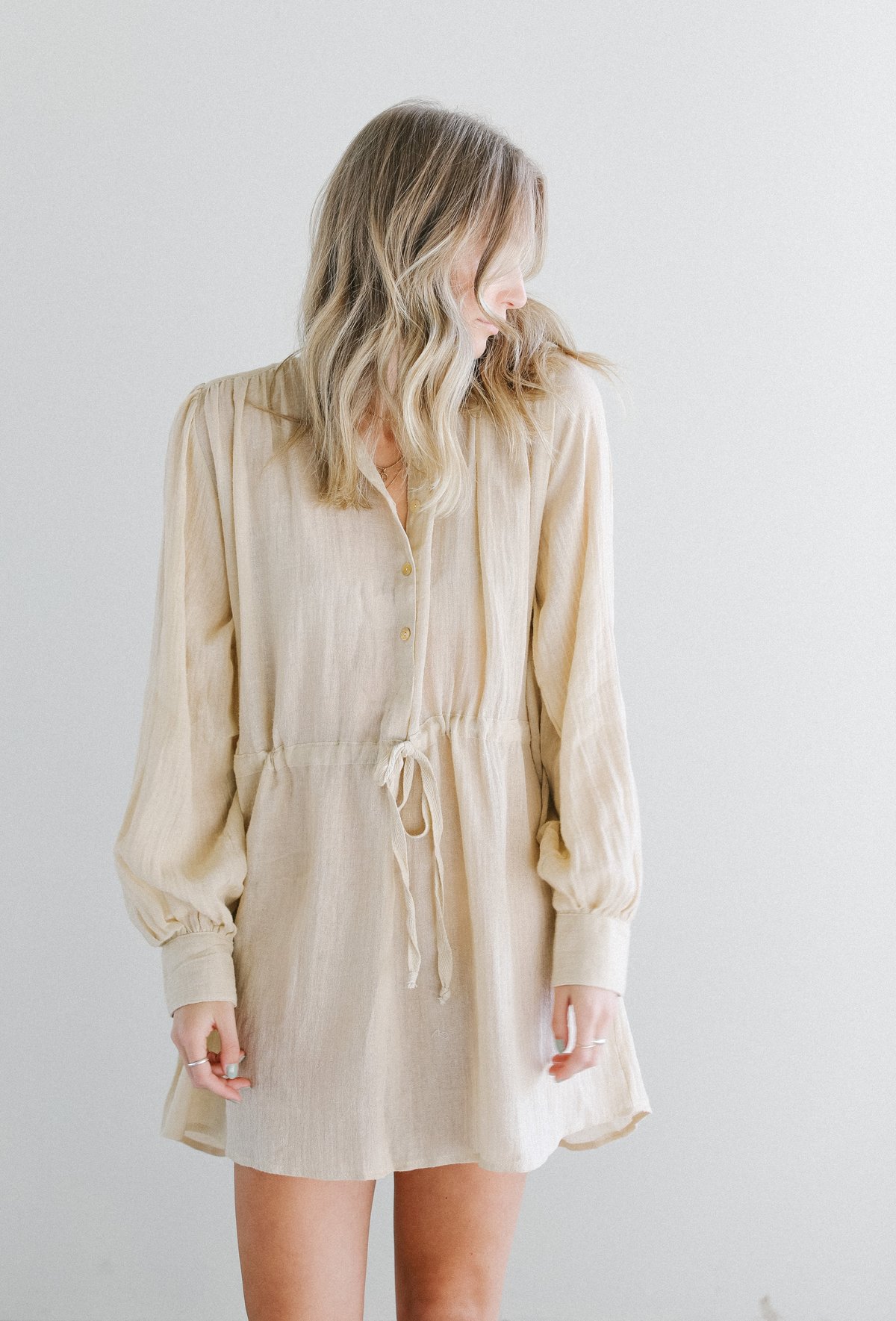 All That Remains Edie Shirt Dress - Almond - Image 3 of 7